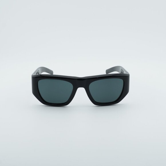 Saint Laurent SL740 005 Sunglasses Shiny Black Square Frame, Grey Lenses main image 6